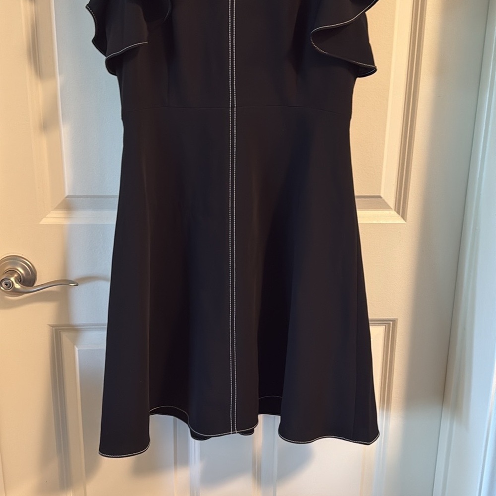 Cinq a sept Elegant Black Ruffle Sleeve Dress 4 - Picture 3 of 9